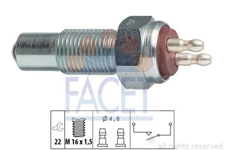 Переключатель заднего хода автомобиля FACET 7.6006