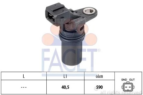 Датчик коленвалу Renault Master/Vivaro/Clio III 1.5/1.9/2.5dCi FACET 9.0539