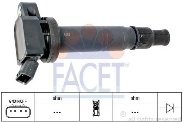 Котушка запалювання Avensis/Camry 2.0-2.4i 00- FACET 9.6358 (фото 1)