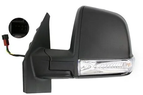 Дзеркало ліве електро з повторювачем 6 пінів Fiat Doblo (09-) FAST FT88348