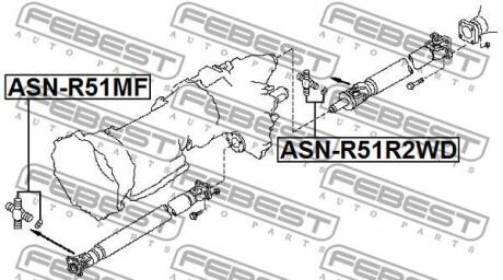 Хрестовина карданного валу PATHFINDER 30 dCi 10- (29X69/95) FEBEST ASN-R51MF