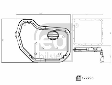 Фільтр масляний АКПП CHEVROLET SUBURBAN, TAHOE 93-09 з прокладкою (FEBI) FEBI BILSTEIN 172796