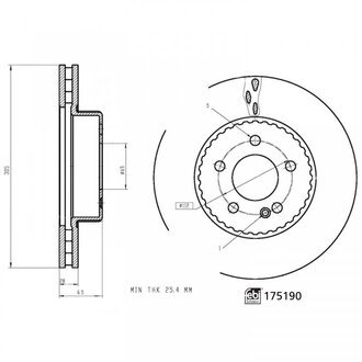 Диск гальмівний FEBI BILSTEIN 175190