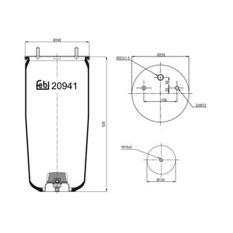 Пневмоподушка подвески без поршня FEBI BILSTEIN 20941 (фото 1)