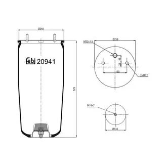 Пневмоподушка підвіски без поршня FEBI BILSTEIN 20941