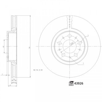 Диск гальмівний(к-т) FEBI BILSTEIN 43926