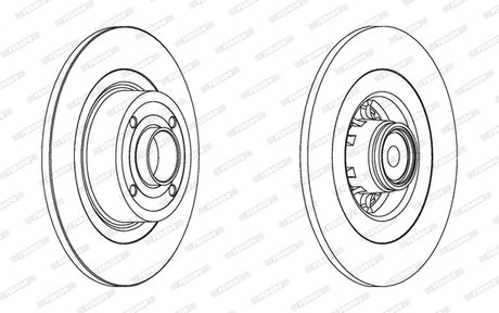 Тормозной диск с подшипником FERODO DDF15701