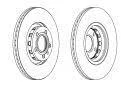 Комплект гальмівних дисків (2 шт) передн Лів/Прав AUDI 100 C4, A4 B5, A4 B6, A4 B7, A6 C4, A6 C5 SE FERODO DDF1706C
