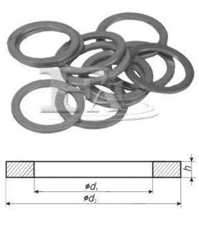 Уплотнительное кольцо/Cu 14,00 x 18,00 x 1,50 Fischer Automotive One (FA1) 347.980.100 (фото 1)