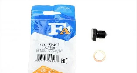 Пробка поддона масляного (к-т) VAG M14x1.5 L=15 (Fischer) Fischer Automotive One (FA1) 518.470.011 (фото 1)