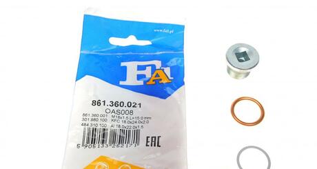 Пробка масляного піддону M18x1.5 L=15 (Fischer) Fischer Automotive One (FA1) 861.360.021 (фото 1)