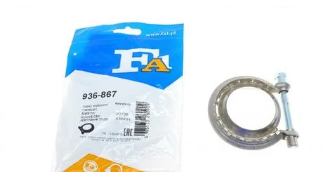 Хомут-затискач системи випуску Citroen jampy 2.0 hdi 11-/Ford Transit 1.5 tdci 15-/Peugeot 308/508 2.0 Hdi 10- Fischer Automotive One (FA1) 936-867