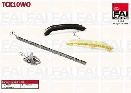 Комплект цепа ГРМ Skoda Fabia 1.2 01-/VW Polo 1.2 02- Fischer Automotive One (FA1) TCK10WO