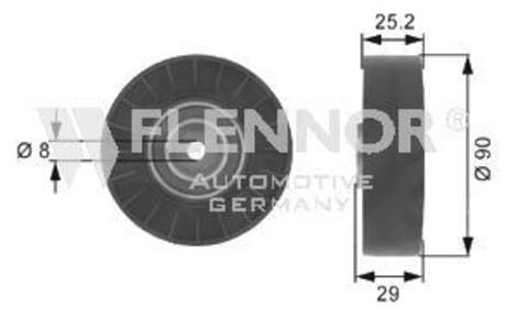Ролик ременя кондиціонера VW/Audi 2.6/2.8 V6 (діам.90 мм)) INA,NSK Flennor FU20909