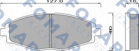 Колодки гальмівні дискові FOMAR FO 642281 (фото 1)