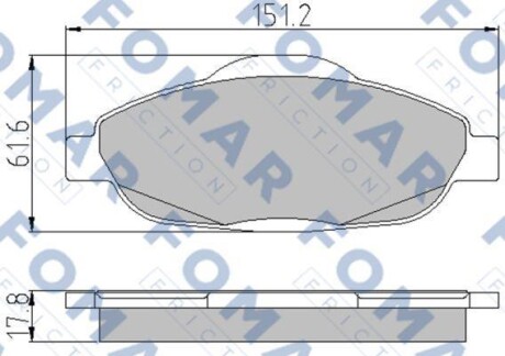 Колодки гальмівні дискові FOMAR FO 929581