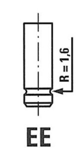 Клапан впускной FIAT 3989/RNT IN FRECCIA R3989RNT (фото 1)