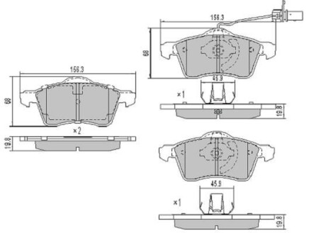 Колодки передні R15 FREMAX FBP-1061-01