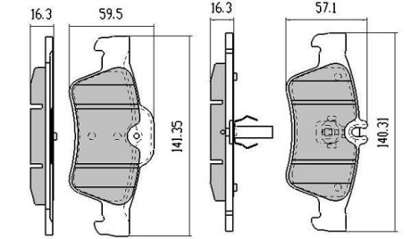 Комплект гальмівних колодок FREMAX FBP1350