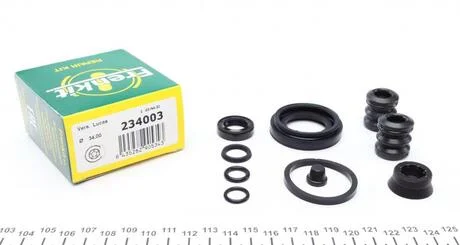 Ремкомплект гальмівного супорта RENAULT Megane II 03-09, Scenic III 09-16, Scenic II 03-09; FORD Fiesta 09-17, Fiesta 02-09, Focus I 98-04; FIAT Punto 93-99, Bravo 95-01, Barchetta 95-05; ALFA ROMEO GTV 94-05, 155 92-97, 145 96-01; LANCIA Delta 93-99 FRENKIT 234003