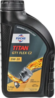 Моторна олива TITAN GT1 FLEX C2 0W-30, 1л FUCHS 602103772