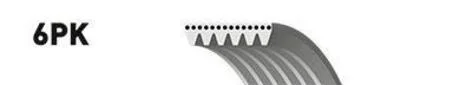 Ремінь генератора 25212-3C100 GATES Gates 6PK2475