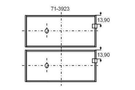 Вкладыши шатунные STD Glyco 71-3923/6 STD