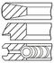Кільця поршневі на 1 циліндр GOETZE 08-121800-00 (фото 1)