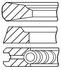 Комплект поршневых колец STD GOETZE 08-143600-00 (фото 1)