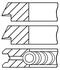 Кольца поршневые компрессора AIR COMPRESSOR 75.5 (2/2/4) GOETZE 08-325407-00 (фото 3)