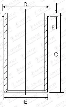 Гільза циліндра Transit 2.2TDCI 11- (86.01mm) GOETZE 14-022110.00 (фото 1)