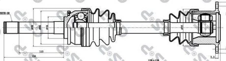 Піввісь приводу ліва Mitsubishi L200 98- GSP 239006