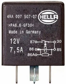 Реле топливного насоса Audi A4/A6/VW Caddy/Transporter/Golf/Polo/Passat 1.0-2.5 91-05 HELLA 4RA007507071