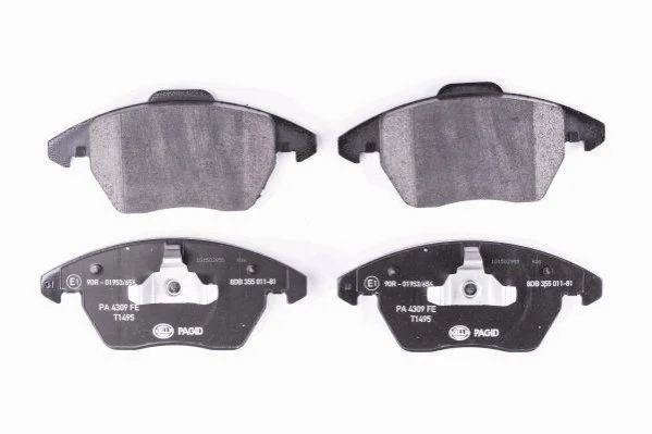 Колодка перед, Peugeot 307 / SW 2.0 HDi 10.03- Peugeot 308/VW Jetta 2011- HELLA 8DB 355 011-811 (фото 1)