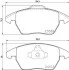 Колодка перед, Peugeot 307 / SW 2.0 HDi 10.03- Peugeot 308/VW Jetta 2011- HELLA 8DB 355 011-811 (фото 2)