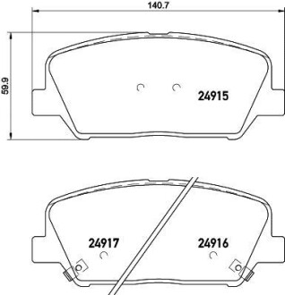 Колодки гальмівні дискові комплект; передн HELLA 8DB355020591