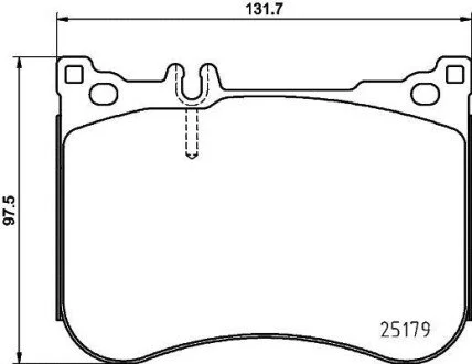 Тормозные колодки перед. W222/W213 14- HELLA 8DB355021-211