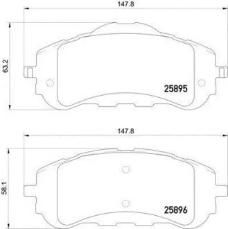 Фото гальмівні колодки дискові перед. Peugeot 308 II 1.2-2.0D 2013- HELLA 8DB 355 021-321 Гальмівні колодки дискові перед. Peugeot 308 II 1.2-2.0D 2013- HELLA 8DB 355 021-321
