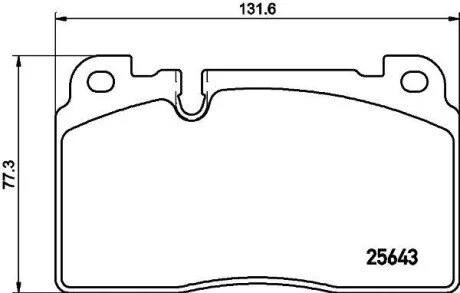 Тормозные колодки дисковые комплект; передняя. HELLA 8DB355021331