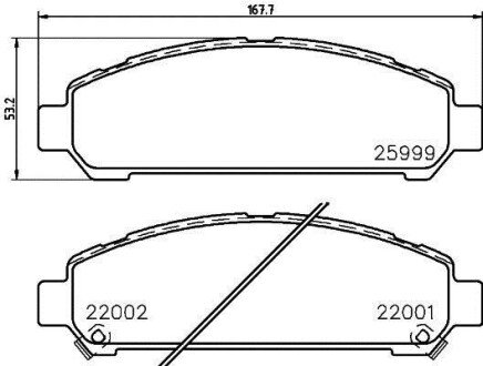 Тормозные колодки перед. Venza 08-116 HELLA 8DB355021-821