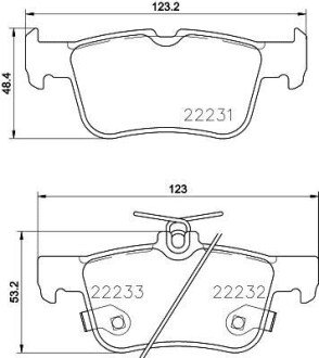 Гальмівні колодки Ford Galaxy, Mondeo V, S-Max Ford Usa Fusion Lincoln Mkz 10-35 0906- HELLA 8DB 355 023-301