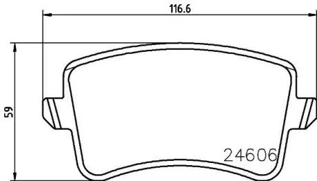 Гальмівні колодки дискові зад AUDI A4 ALLROAD B8, A4 B8, A5, Q5 18-42 0607-0517 HELLA 8DB 355 025-381