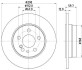 Диск тормозной DB W140 S-klasa 93-99 задний. HELLA 8DD 355 102-721 (фото 1)