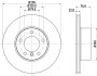 Диск тормозной перед. Bmw E39 96- HELLA 8DD 355 104-591 (фото 1)