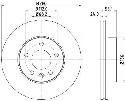 Диск тормозной HELLA 8DD355105591
