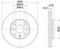 Гальмівний диск Astra/Corsa 94-11 (PRO) HELLA 8DD355106-051 (фото 1)