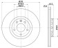 Диск тормозов. P Audi A4,A6Skoda Superb 1,8T-2,8 04.97- (312x25 HELLA 8DD 355 107-521 (фото 1)