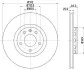 Диск гальм. P Audi A4,A6Skoda Superb 1,8T-2,8 04.97- (312x25 HELLA 8DD 355 107-521 (фото 1)