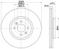 Диск тормозной передний Renault Scenic / Grand Scenic 1.5d dci 04-09 HELLA 8DD 355 113-061 (фото 1)