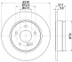 Диск гальмівний зад. Mercedes C (C204), C T-Model (S204), C (W204) 1.6-2.2D 01.07- HELLA 8DD 355 114-181 (фото 1)